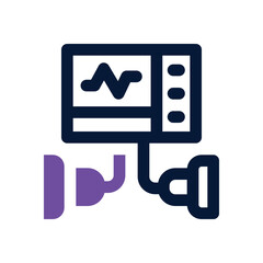 Fototapeta premium defibrillator dual tone icon. Sleek and modern vector icon for websites, mobile apps, marketing materials, and corporate design. Fully scalable and ready to use.
