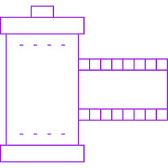 Designer Film single vector icon illustration