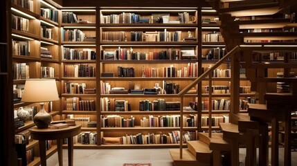 Fototapeta premium Unique bookcase designs that add character to any room.