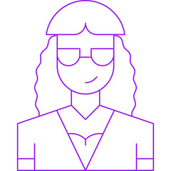 Stylist Female single vector icon illustration