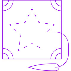 Applique single vector icon illustration