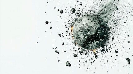 Obraz premium Planet Exploding in Space (1)
