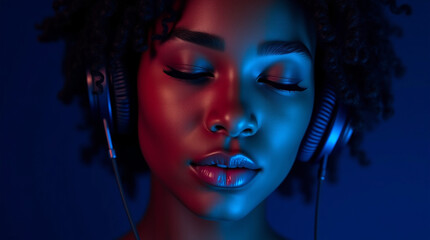 Girl listening music
