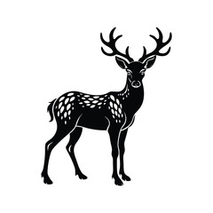 deer silhouette vector illustration