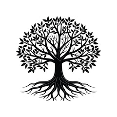 vector tree silhouette