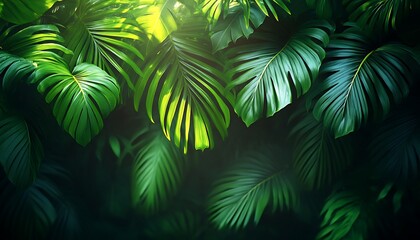 Tropical Leaves Background Image
