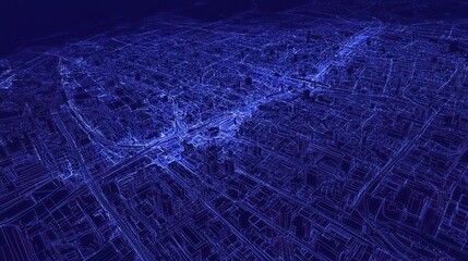 Cityscape Network Aerial View