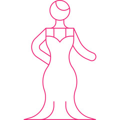 Haute Couture Show single vector icon illustration