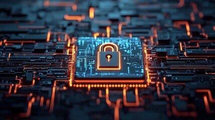 Enhancing cloud awareness protection through digital lock security modern data centers visual technology cybersecurity innovation