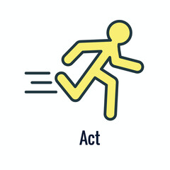 Act Concept for Plan Do Check Act Business Strategy  - Continuous Improvement PDCA