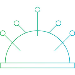 Pincushion single vector icon illustration