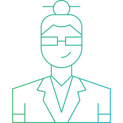 Stylist Male single vector icon illustration