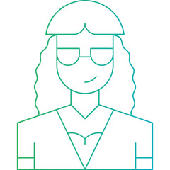 Stylist Female single vector icon illustration