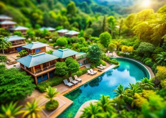 Serene Eco Resort: Sustainable Design & Closed-Loop Pools in Lush Tropical Paradise