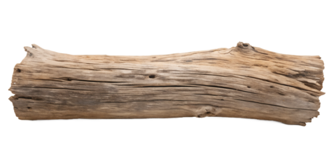 Weathered Driftwood on Transparent Background for Natural Coastal Decor, PNG Transparent