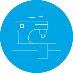 Sewing Machine single vector icon illustration