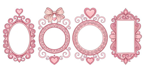 Elegant Pink Decorative Frames Collection