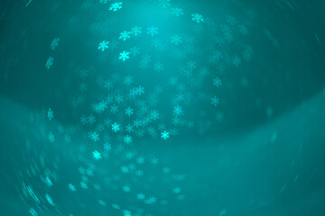  Teal Blue Snowflakes with Crystalline Patterns - Winter Background for Holiday Designs and Seasonal Celebration Themes