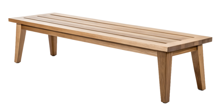 Modern Wooden Bench for Comfortable and Stylish Interior Design Elements, PNG Transparent