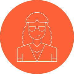 Stylist Female single vector icon illustration