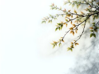 Gentle autumn leaves against a soft background