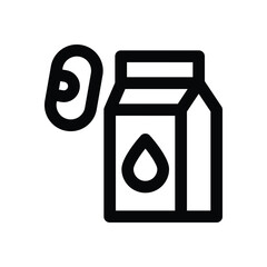 soy milk line icon. Clean and minimalist vector icon for websites, mobile apps, presentations, and logos. Fully scalable and customizable for any project.