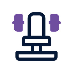 gym machine dual tone icon. Sleek and modern vector icon for websites, mobile apps, marketing materials, and corporate design. Fully scalable and ready to use.