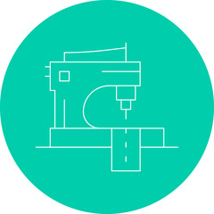 Sewing Machine single vector icon illustration