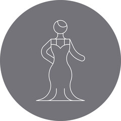 Haute Couture Show single vector icon illustration