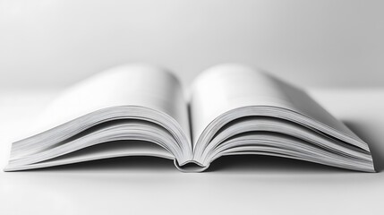 Fototapeta premium Open book on plain surface