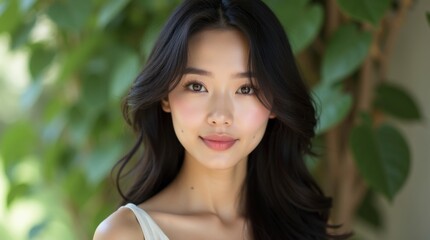 Naklejka premium Beautiful Asian Woman Portrait