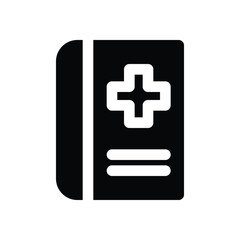 Fototapeta premium medical report glyph icon. Strong and solid vector icon for websites, mobile interfaces, presentations, and visual branding. High quality and easy to edit.