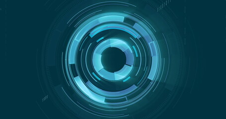 Image of digital data processing over scope