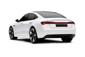 Naklejka premium Sleek design of modern sedan showcases aerodynamic lines and sty