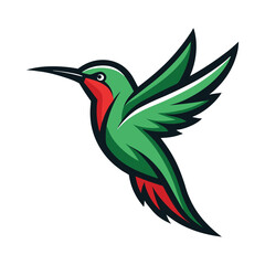 Hummingbird mascot logo vector illustration