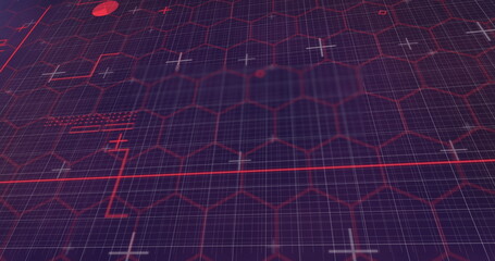Image of digital data processing over grid