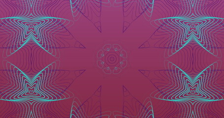 Image of blue shapes on purple background