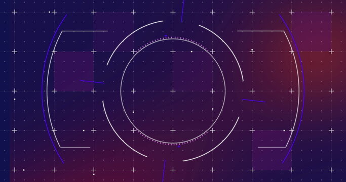 Image of digital data processing over scope scanning and grid