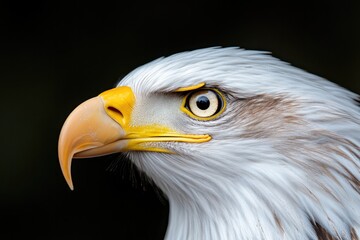 Obraz premium Majestic bird with striking features, showcasing sharp eyes and