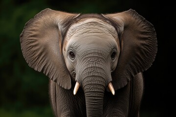 Obraz premium Majestic elephant portrait showcasing intricate textures and exp