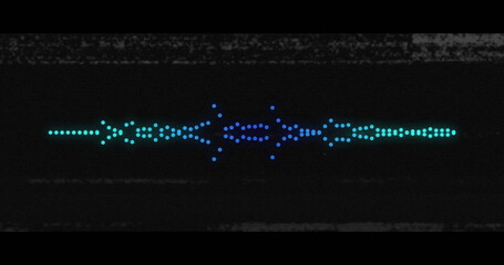 Image of data processing over black background