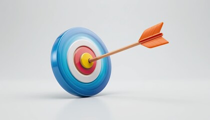 Target achievement business setting digital image minimalistic design focused perspective