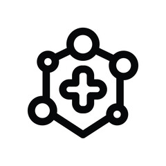 nanomedicine line icon. Clean and minimalist vector icon for websites, mobile apps, presentations, and logos. Fully scalable and customizable for any project.