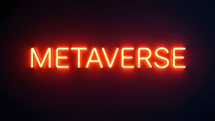 The neon lights shine in the meta universe