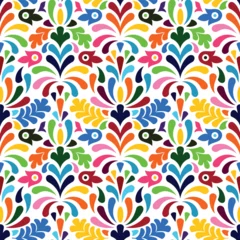 Vector Otomi Style Square Seamles Pattern