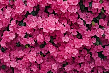 Obraz premium A large bunch of beautiful pink flowers are thriving on a bush