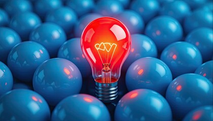 Illuminating ideas abstract space digital art blue environment eye-level view innovation