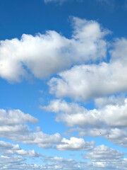 Beautiful Large White Clouds in a Calm Blue Sky