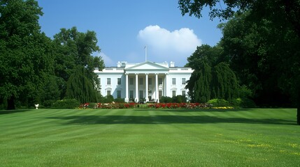 Obraz premium Government landscape white house