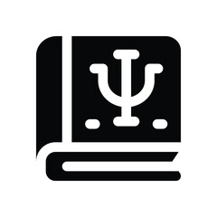 psychology education glyph icon. Strong and solid vector icon for websites, mobile interfaces, presentations, and visual branding. High quality and easy to edit.